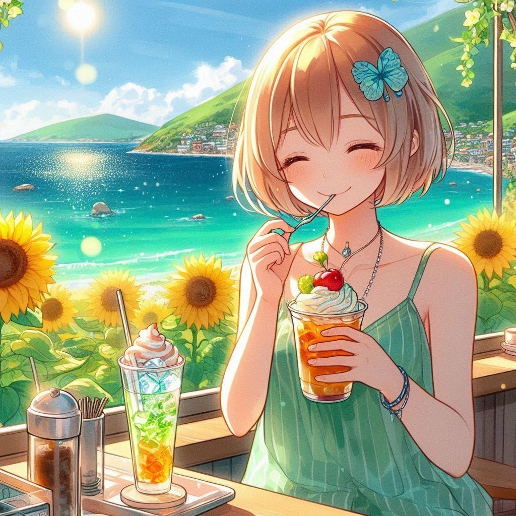 海の見える喫茶店