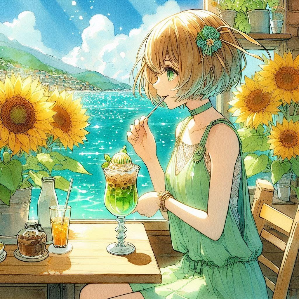 海の見える喫茶店