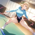 金髪ショート新体操美少女 2枚目