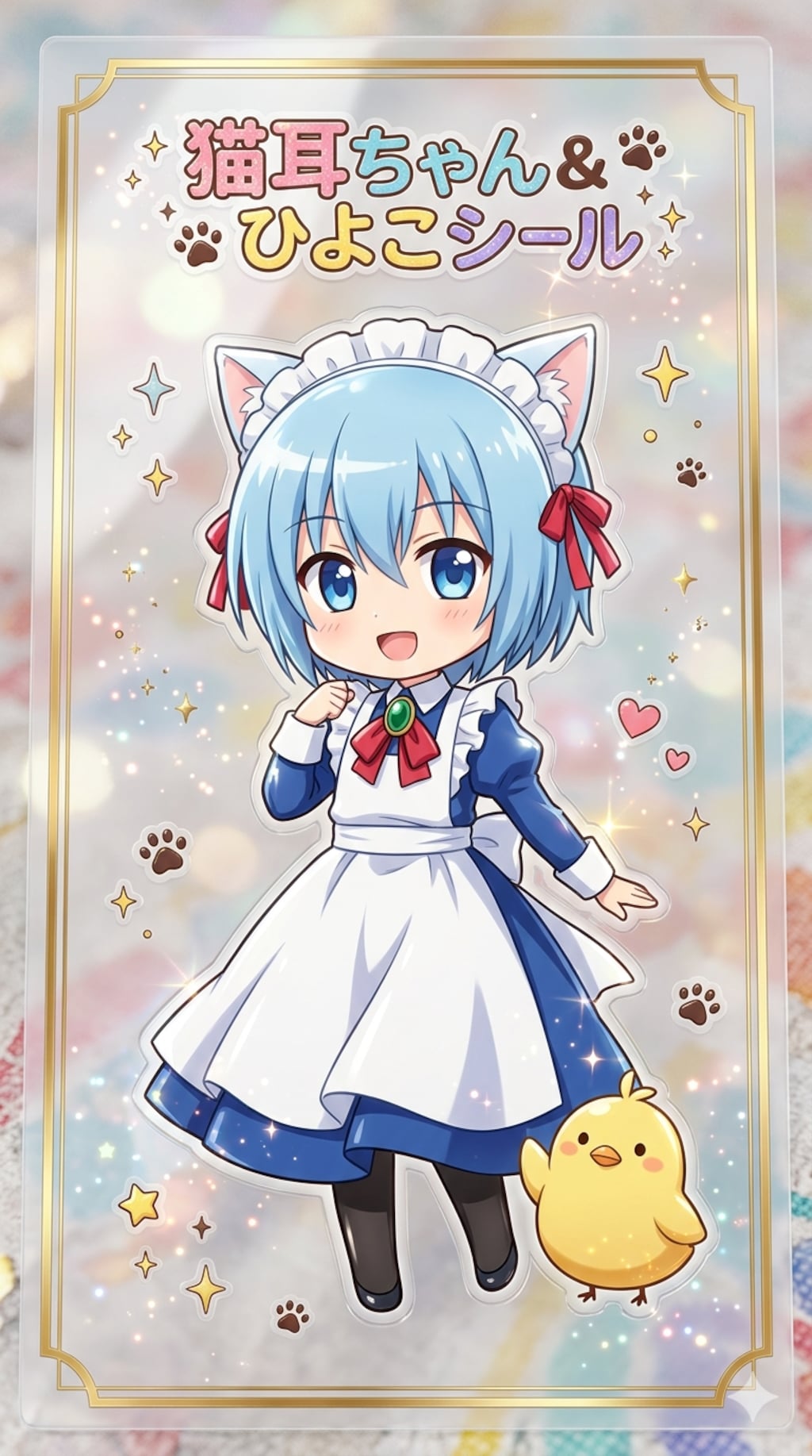 猫耳ちゃん&ひよこシール