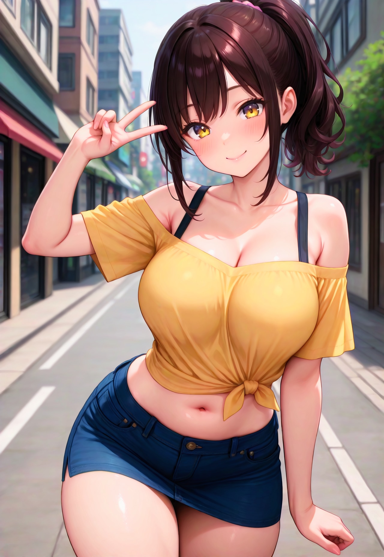389（黄色いオフショル）