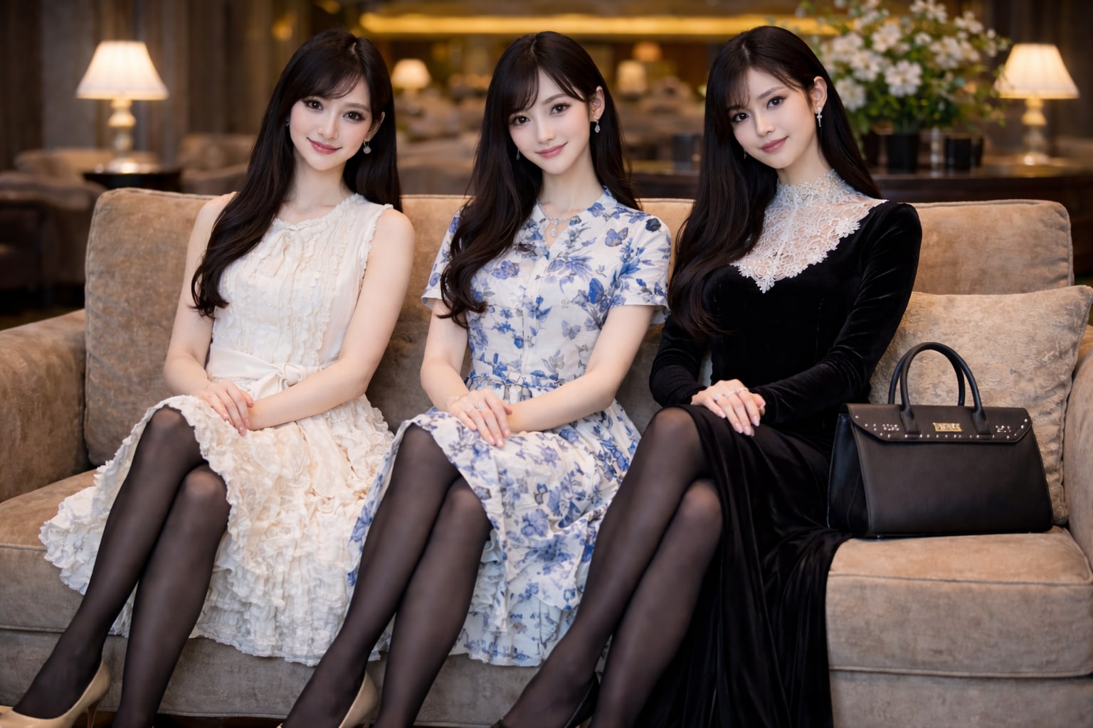 女優的美女3人