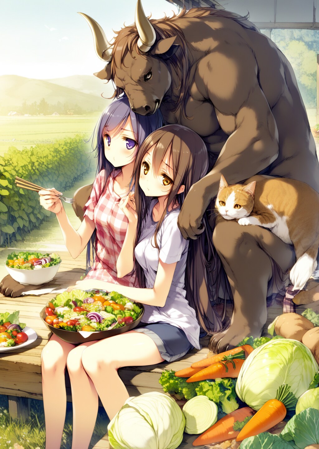 収穫作業のために召喚しました