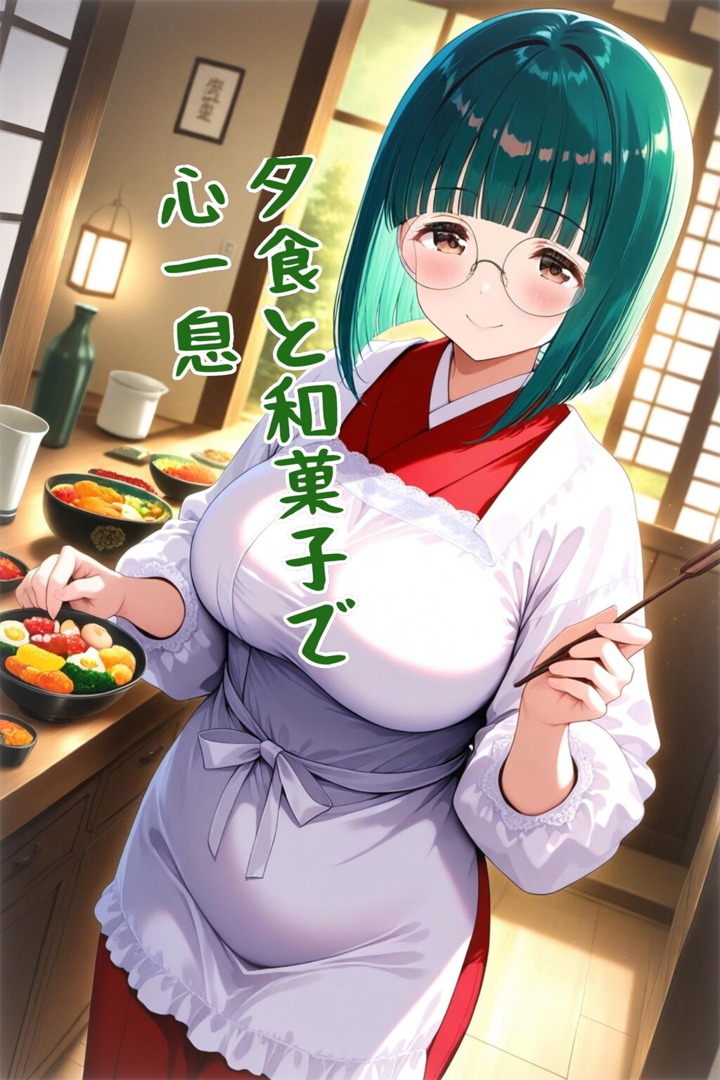 小説『夕食と和菓子で心一息』【ニャンノ世界】