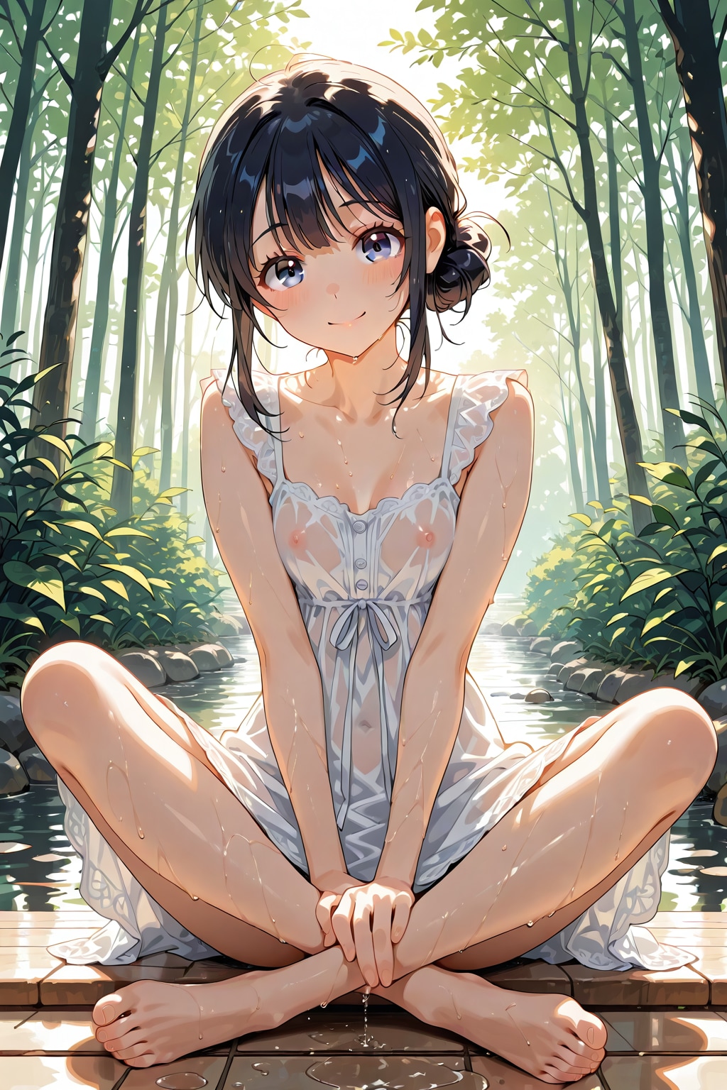 びしょ濡れ女の子⑧