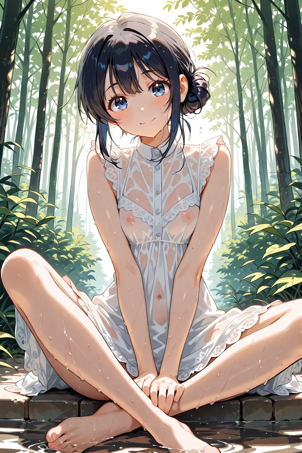 びしょ濡れ女の子⑧