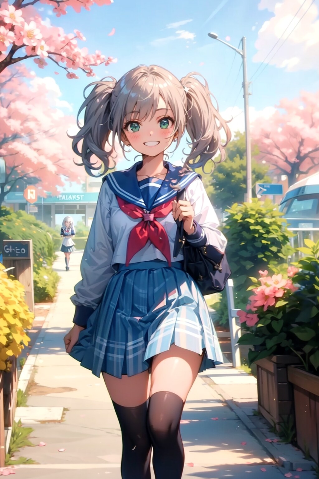 新入生の登校