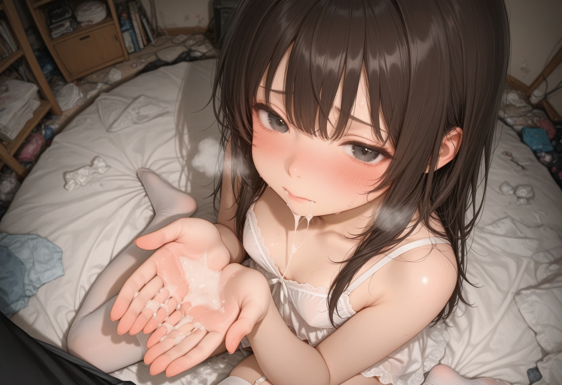 手に出して