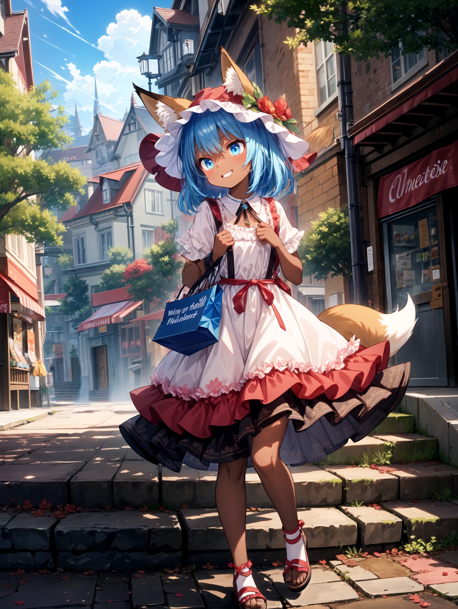 ショッピングにお出かけ狐娘