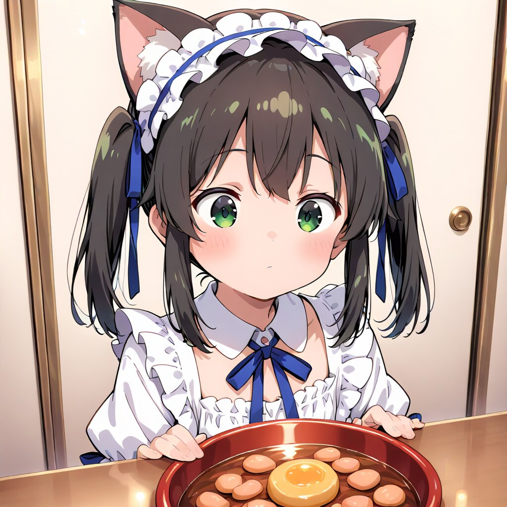 ごはんを食べたそうにしている紅葉ちゃん（誰か食前の挨拶してあげて！）