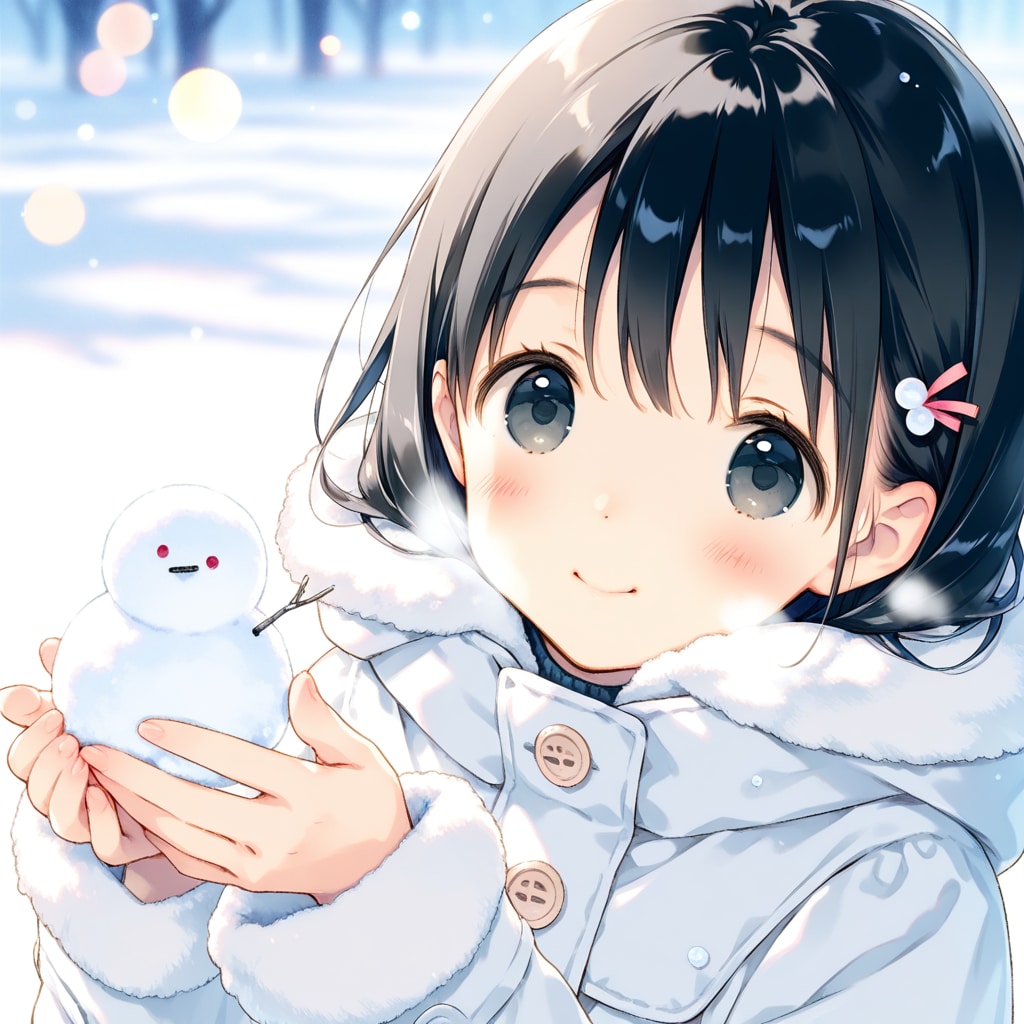 白コートの少女