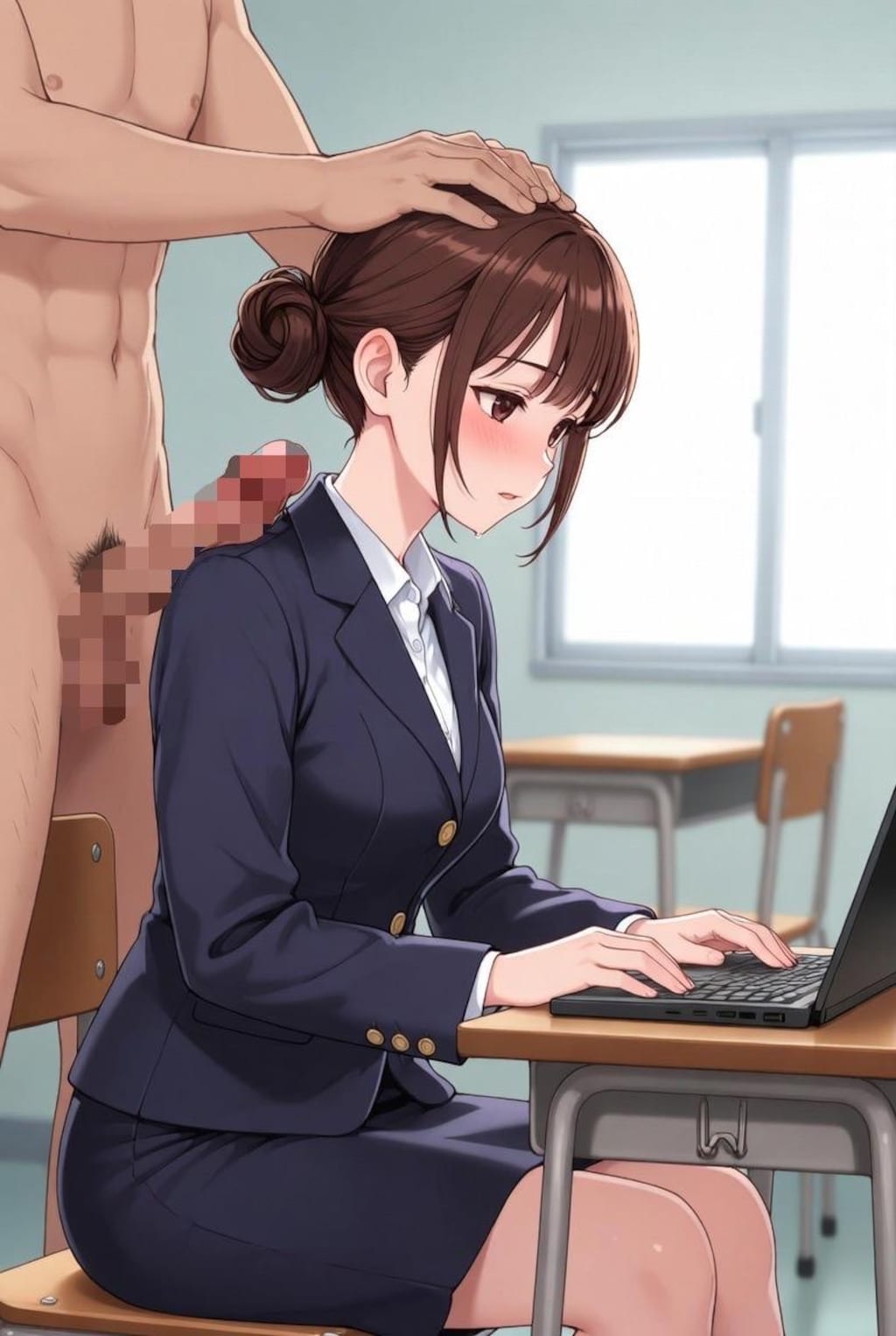 ねぇ〜せんせぇ〜俺の舐めてよ〜