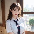 【5枚】巨乳JKの制服日常 3枚目