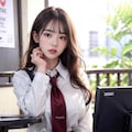 【5枚】巨乳JKの制服日常 2枚目