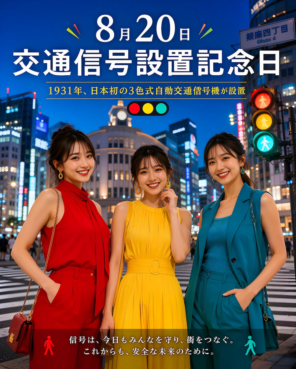 今日の一枚(8月20日)交通信号設置記念日