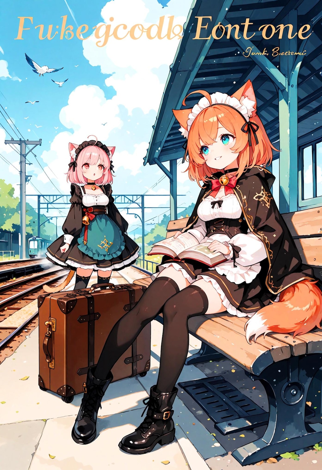 駅とメイド少女