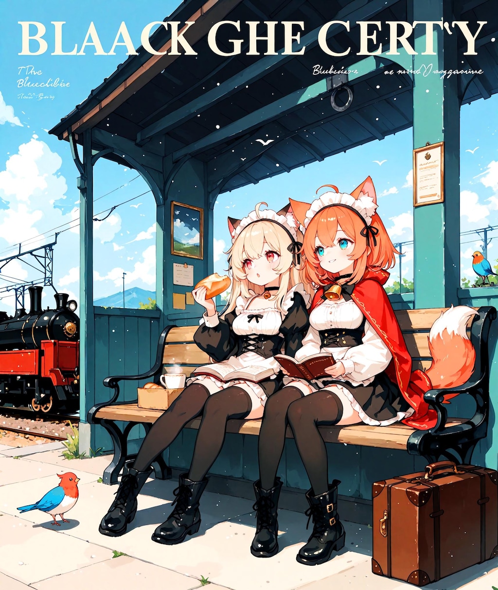 駅とメイド少女