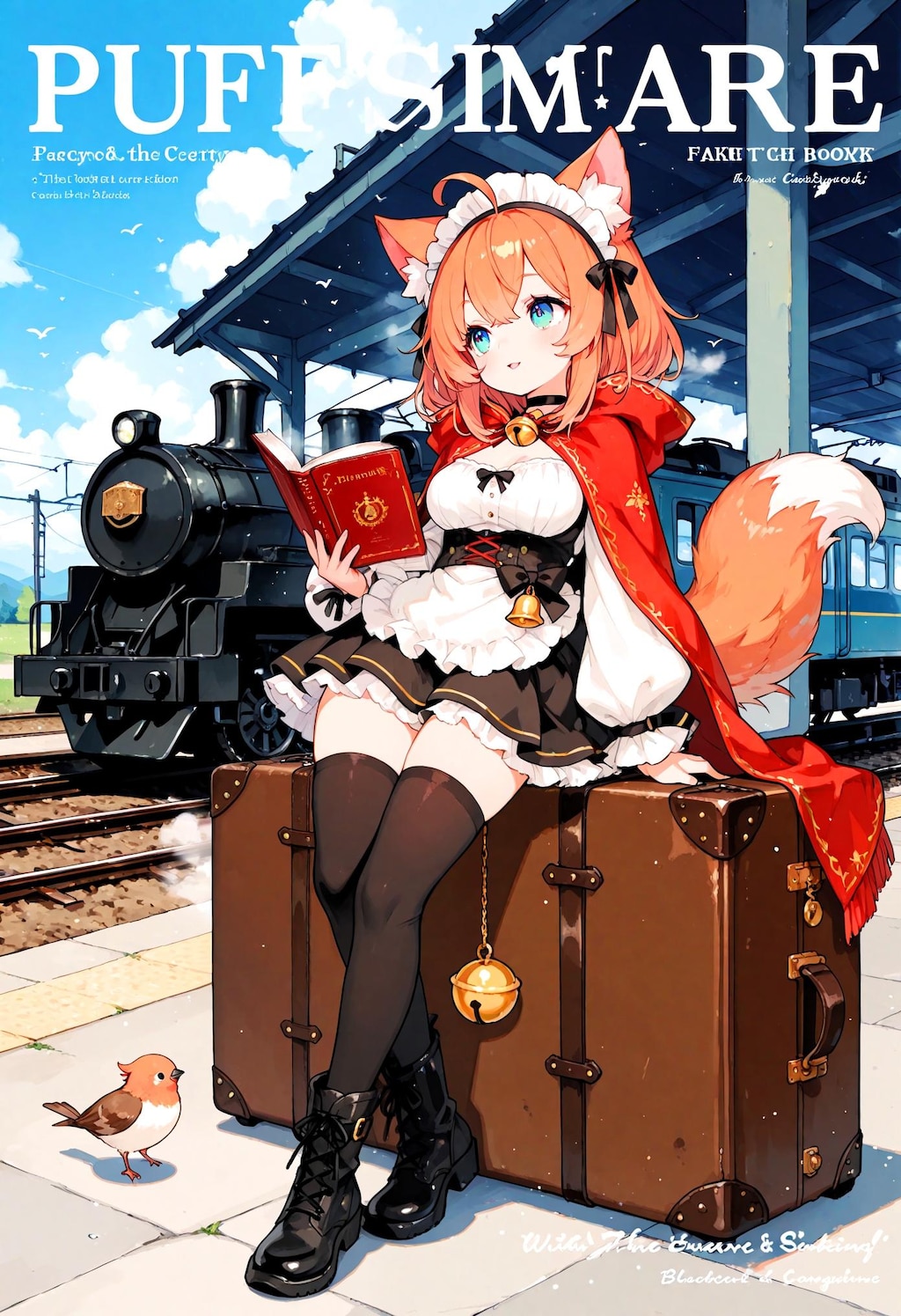 駅とメイド少女