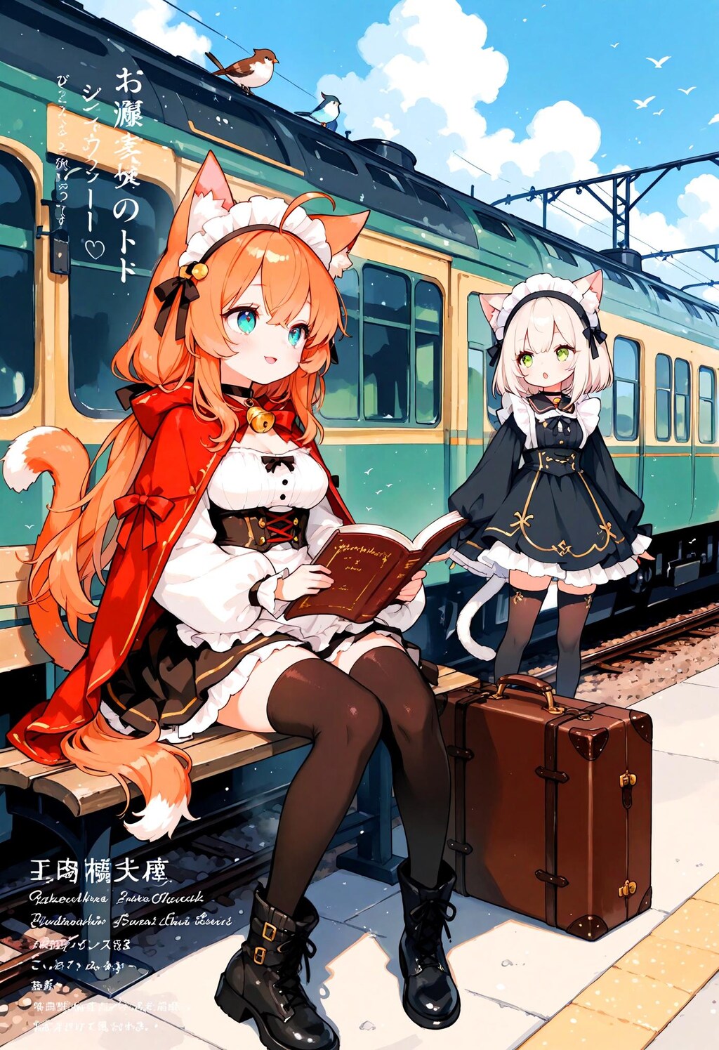 駅とメイド少女