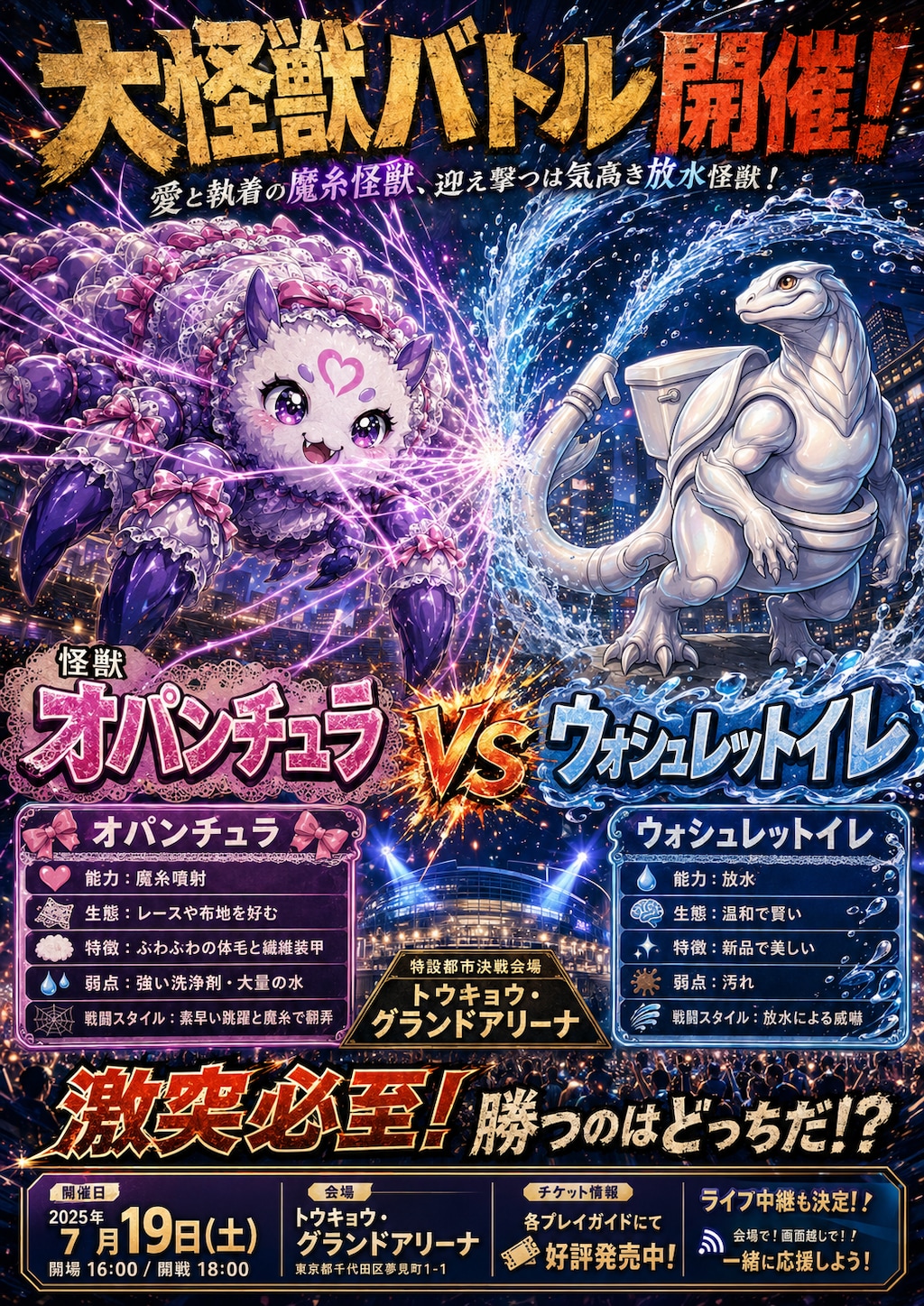 オパンチュラ VS ウォシュレットイレ
