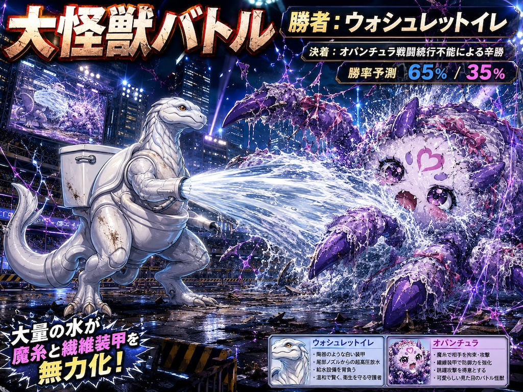 オパンチュラ VS ウォシュレットイレ