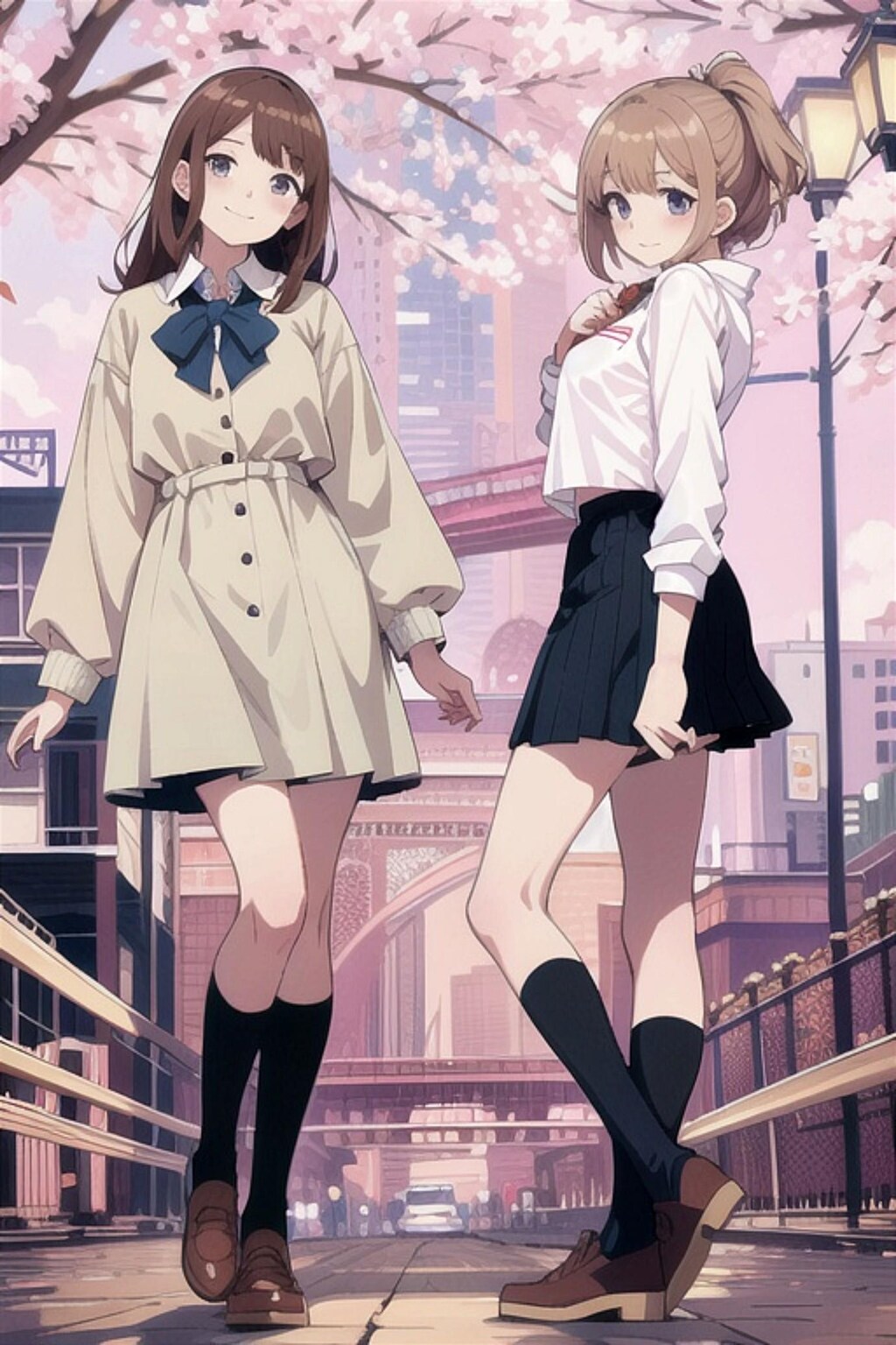 登校中の女の子