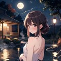 温泉ガール♨️秋の月夜🌙 2枚目