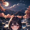 温泉ガール♨️秋の月夜🌙 9枚目