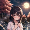 温泉ガール♨️秋の月夜🌙 4枚目