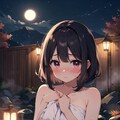 温泉ガール♨️秋の月夜🌙 6枚目