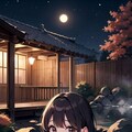 温泉ガール♨️秋の月夜🌙 12枚目