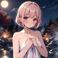 温泉ガール♨️秋の月夜🌙 8枚目