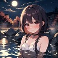 温泉ガール♨️秋の月夜🌙 10枚目