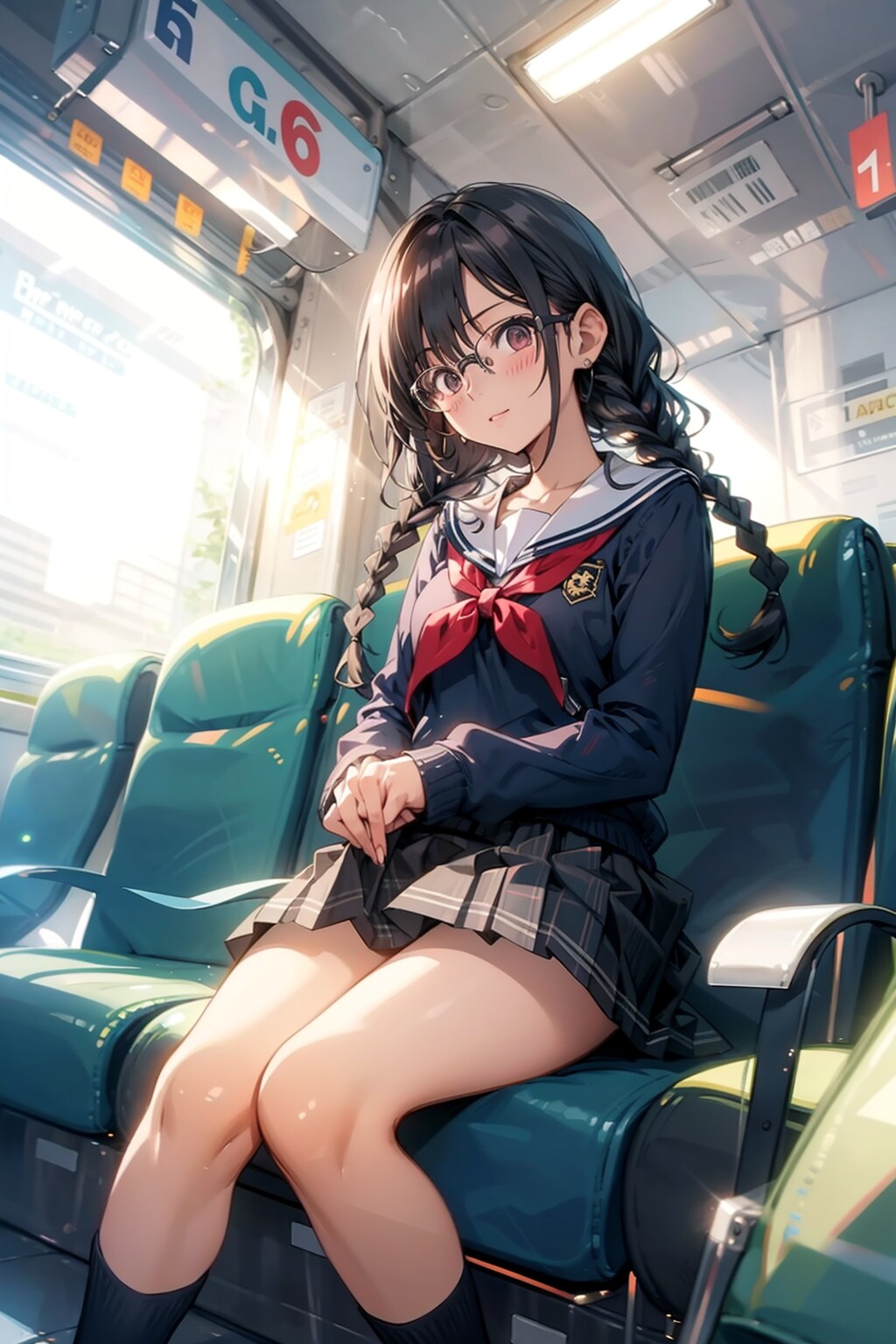 待合室の女の子