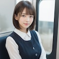 電車に乗ってる女の子 6枚目