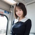 電車に乗ってる女の子 9枚目