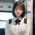 電車に乗ってる女の子 8枚目
