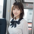 電車に乗ってる女の子 7枚目
