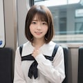 電車に乗ってる女の子 10枚目