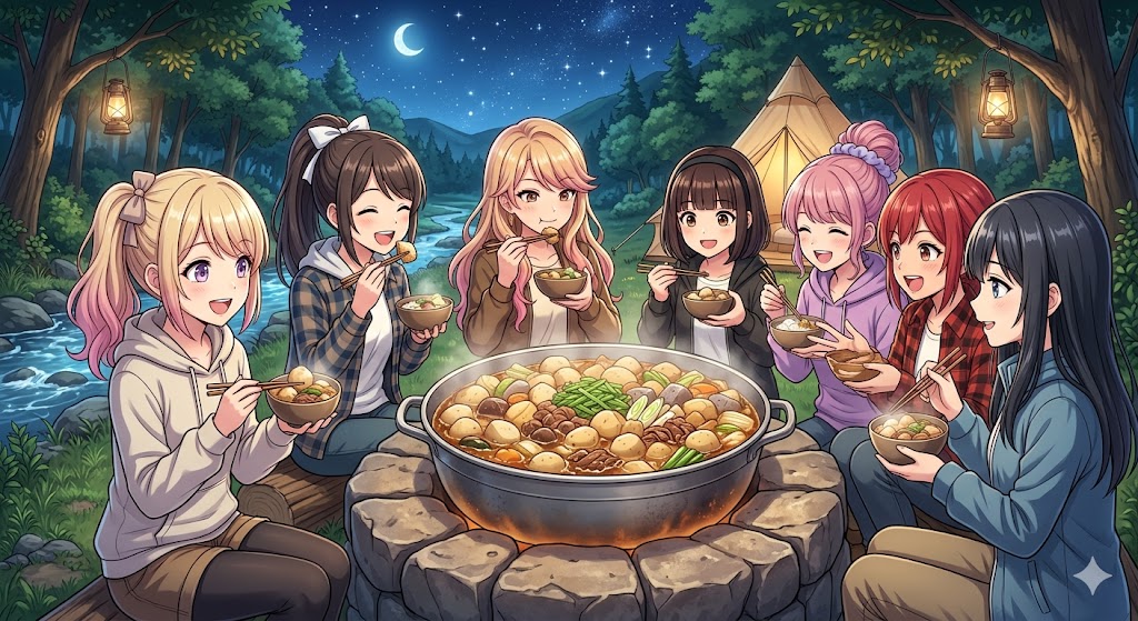 うちの子達で芋煮会キャンプ | の人気AIイラスト・グラビア
