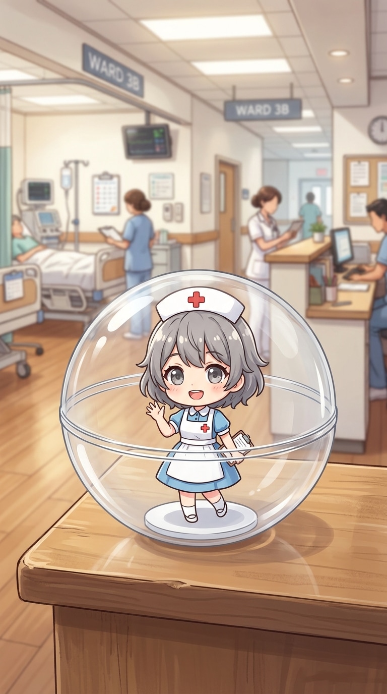 ナース服姿のLOGUEちゃんをカプセルに入れたよ | の人気AIイラスト・グラビア