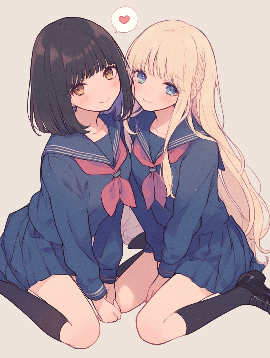 二人のJK287 | の人気AIイラスト・グラビア