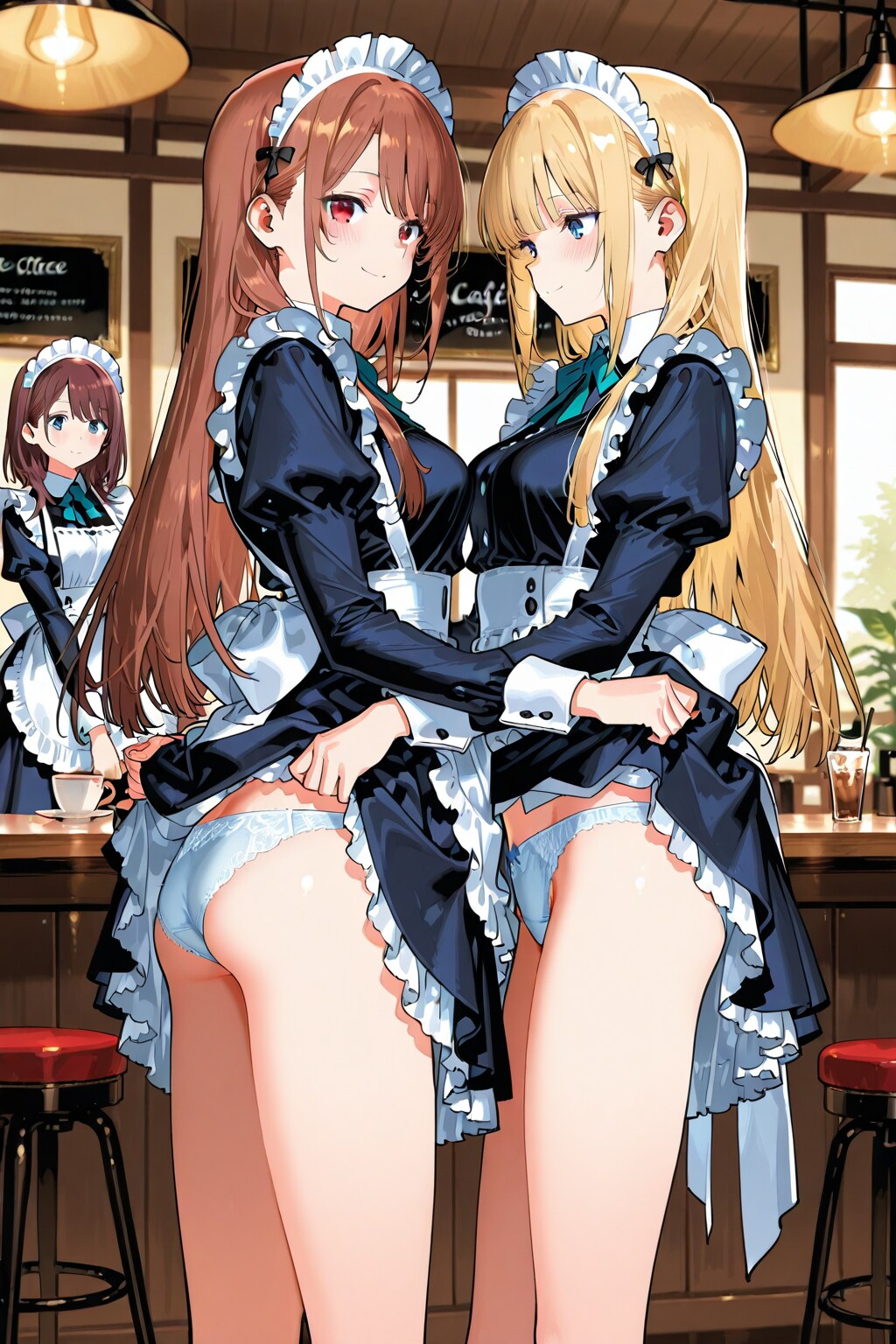 金髪碧眼少女と赤茶髪少女