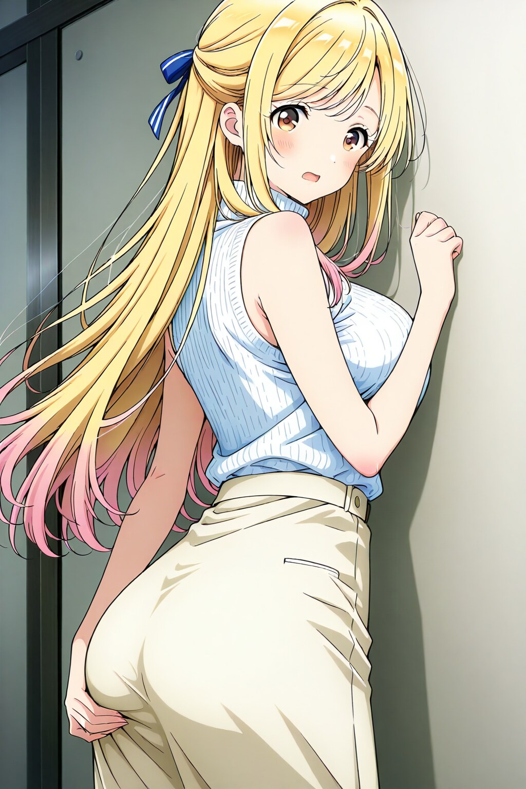 壁にもたれかかる巨乳ちゃん🍈✨