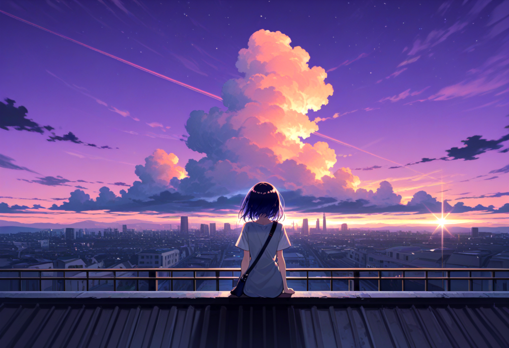 夏のこの時間の雲が好き