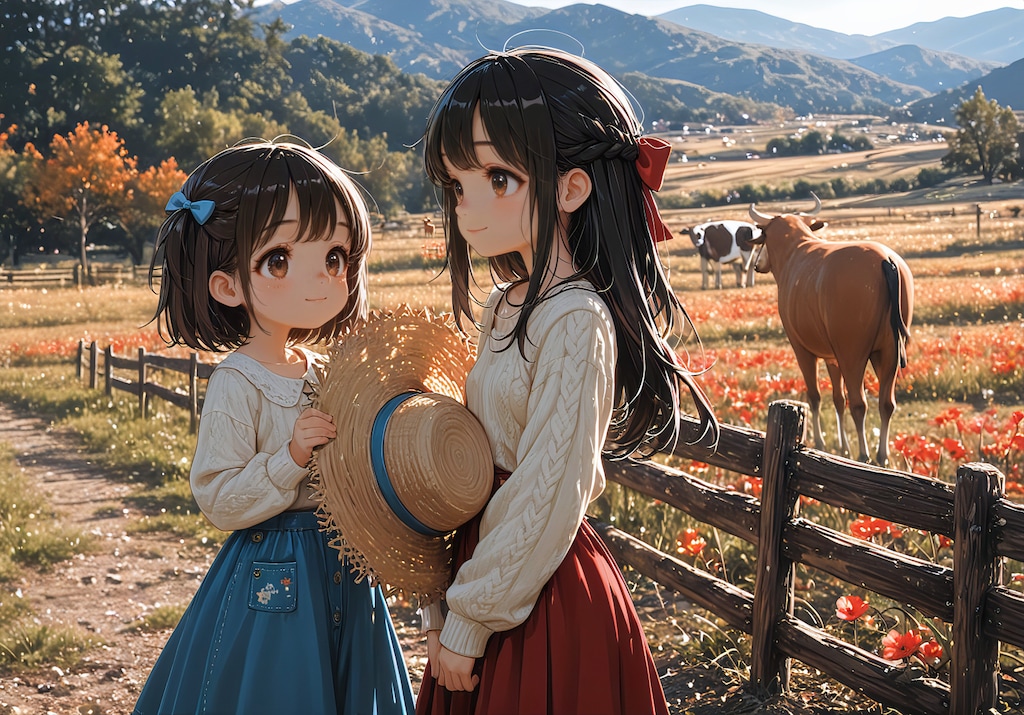 風の牧場、姉妹のひととき