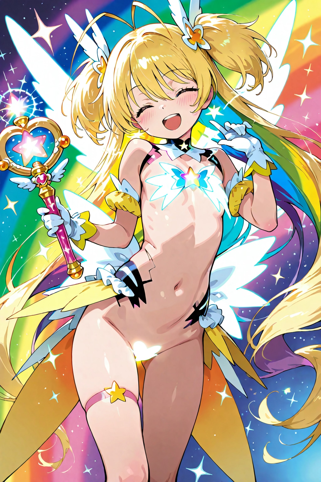 変身中の魔法少女