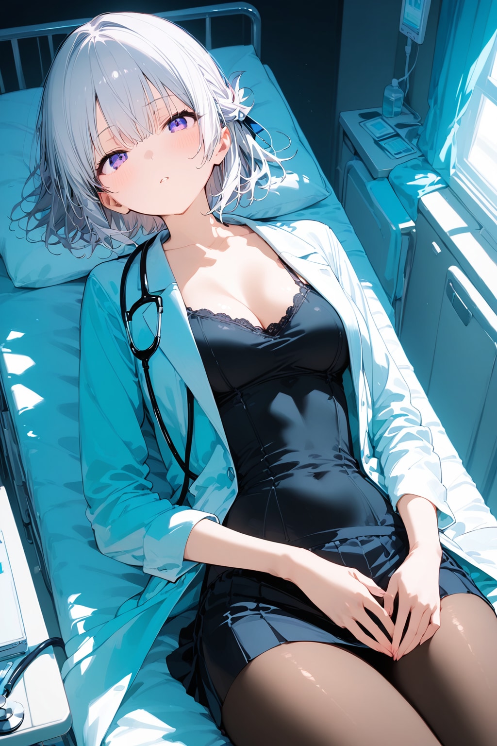 (959HQ)銀髪ちゃん白衣