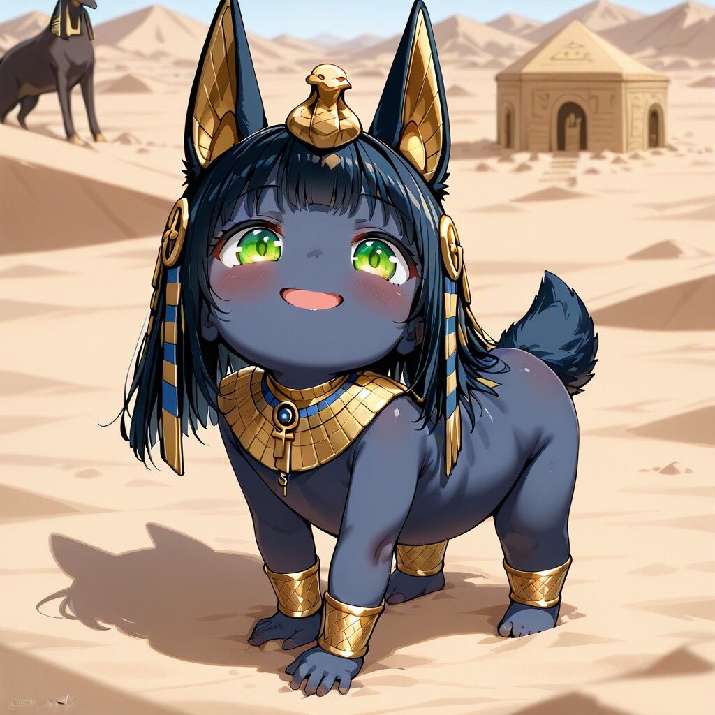 アヌビスちゃん生成したら、何故かすっぽんぽんだったorz（見えてないけど、検索BANくらってるので悪化防止のためR１８）