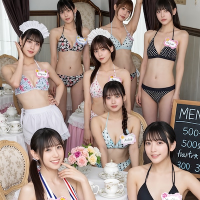 水着美女だけの喫茶店